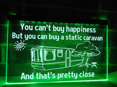 Image of Static Caravan LED neon sign in green