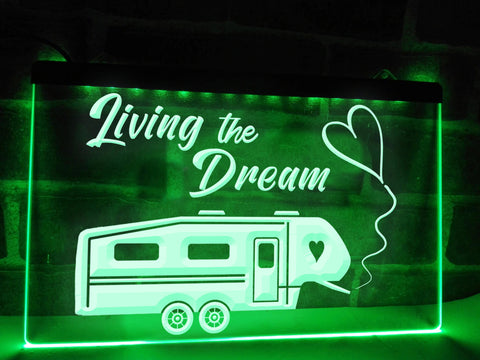 Image of 5th Wheel Living the Dream Illuminated Sign