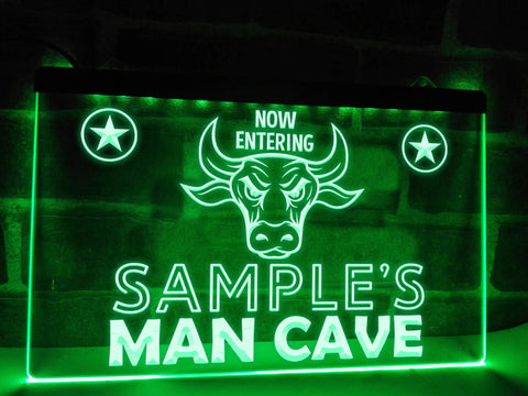 Image of Cowboy Man Cave Personalized Illuminated Sign
