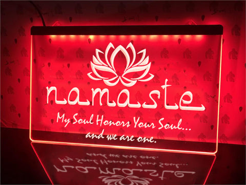 Image of Namaste Illuminated Sign