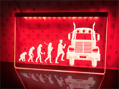 Image of Trucker Evolution Illuminated Sign