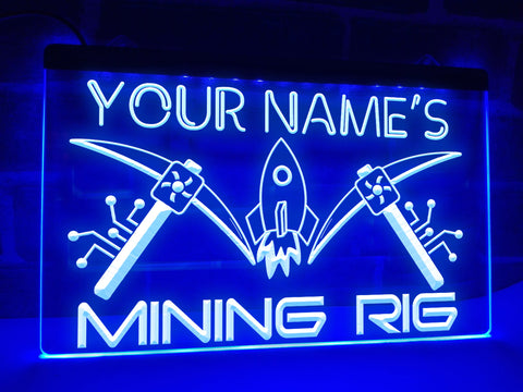 Image of Crypto Mining Rig Personalized Illuminated Sign