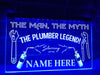 The Plumber Legend Pesonalized Illuminated Sign