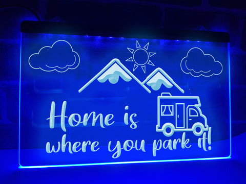 Image of Motorhome Mountain View Illuminated Sign