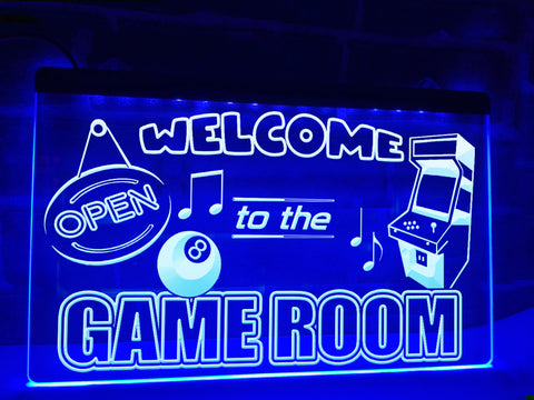 Image of Welcome to the Game Room Illuminated Sign