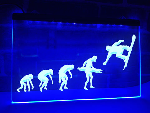Image of Snowboarder Evolution Illuminated Sign