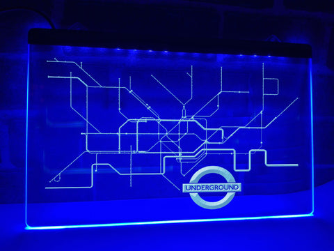 Image of London Underground Map Illuminated Sign