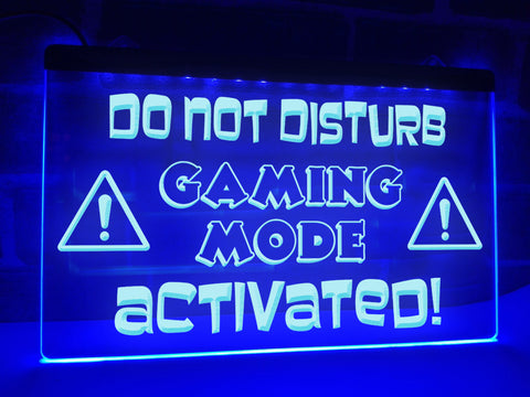Image of Do Not Disturb Gaming Mode Activated Illuminated Sign
