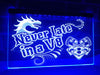 Never Late in a V8 Dragon Illuminated Sign