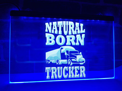 Image of Natural Born Trucker Illuminated Sign