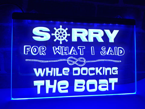 Image of Docking the Boat Funny Illuminated Sign