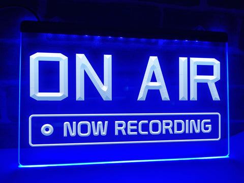 Image of On Air Now Recording Illuminated Sign