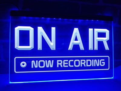 On Air Now Recording Illuminated Sign