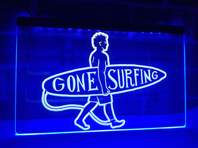 Gone Surfing Illuminated Sign