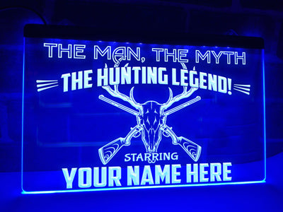 Hunting Legend Personalized Illuminated Sign