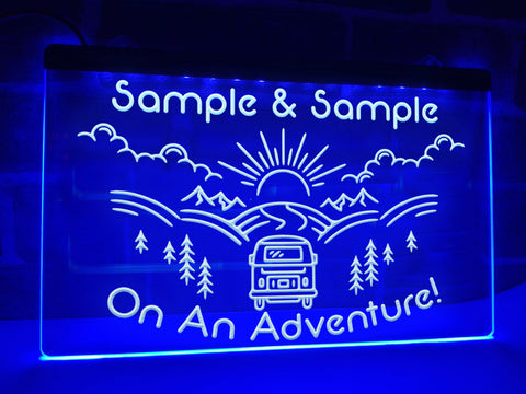 Image of On An Adventure Personalized Illuminated Sign
