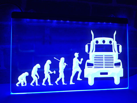 Image of Trucker Evolution Illuminated Sign