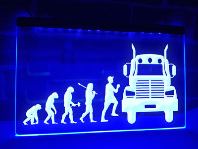 Trucker Evolution Illuminated Sign