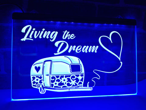 Image of Living The Dream Illuminated Sign