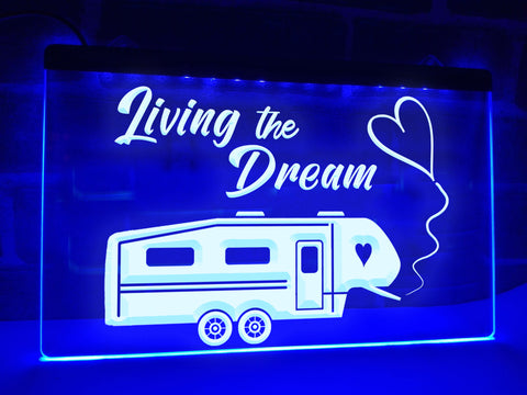 Image of 5th Wheel Living the Dream Illuminated Sign