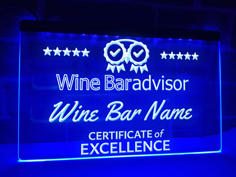 Image of Wine Bar Advisor Personalized Illuminated Sign