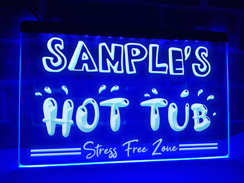 Image of Hot Tub Personalized Illuminated Sign
