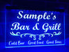 Bar and Grill Personalized Illuminated Sign