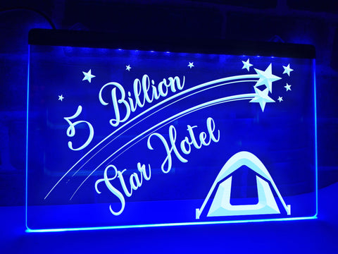 Image of 5 Billion Star Hotel Illuminated Sign