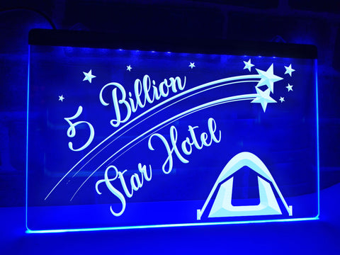 Image of 5 Billion Star Hotel Illuminated Sign