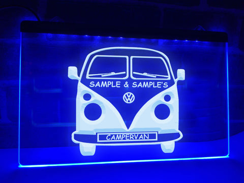 Image of Campervan Personalized Illuminated Sign