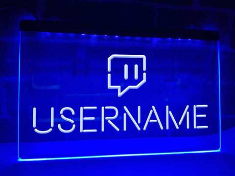Image of Twitch Streamer Personalized Username Illuminated Sign