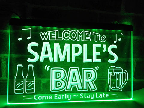 Image of Personalized Neon Bar Sign Green