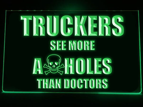 Image of Trucker Skull Illuminated Sign