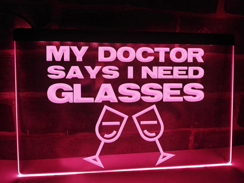 Image of Funny Wine Sign LED Neon in pink