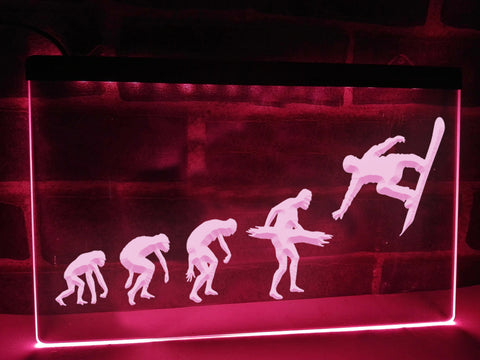 Image of Snowboarder Evolution Illuminated Sign