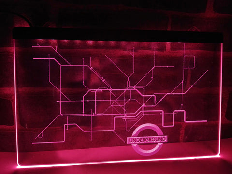 Image of London Underground Map Illuminated Sign