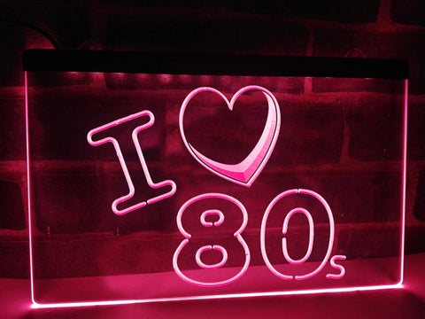 Image of I Love 80s Illuminated Sign