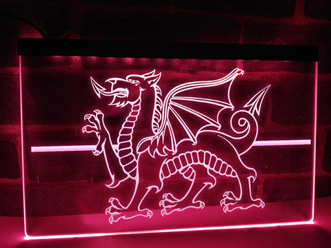 Image of Welsh Dragon Illuminated Sign