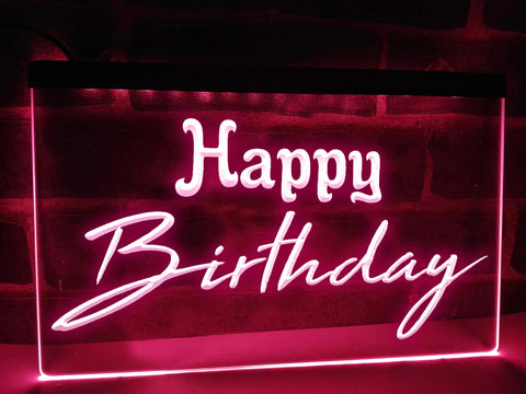 Image of Happy Birthday Illuminated Sign