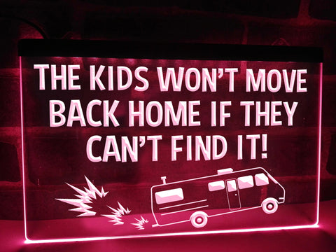 Image of The Kids Won't Move Home Funny Illuminated Sign