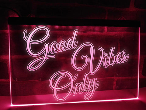 Image of Good Vibes Only Illuminated Sign