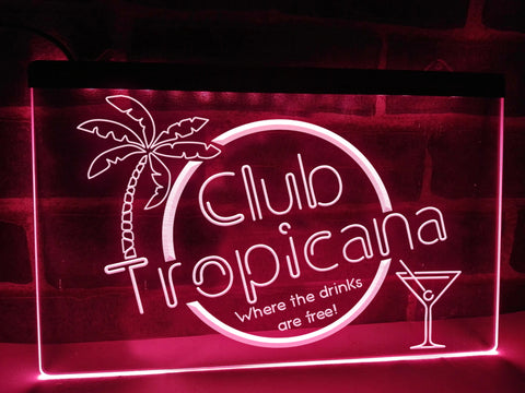 Image of Club Tropicana LED neon sign in pink