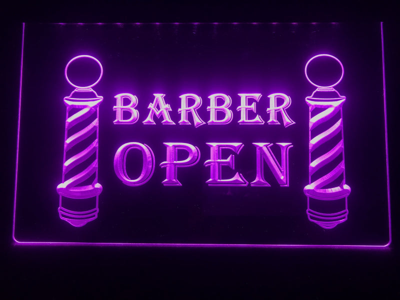 Barbershop Open Illuminated Sign