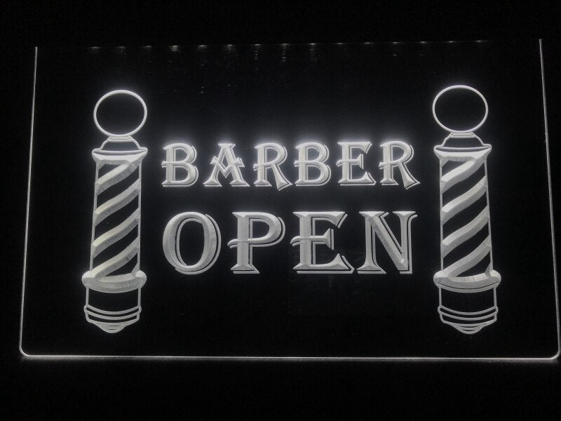 Barbershop Open Illuminated Sign