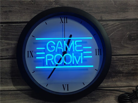 Image of Retro Game Room Bluetooth Controlled Wall Clock