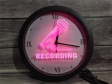Image of Recording Microphone Bluetooth Controlled Wall Clock
