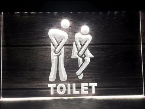 Image of Funny Toilet Entrance Illuminated Sign