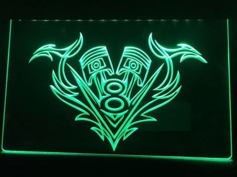 Image of V8 Piston Illuminated Sign