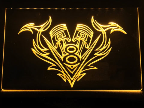 Image of V8 Piston Illuminated Sign