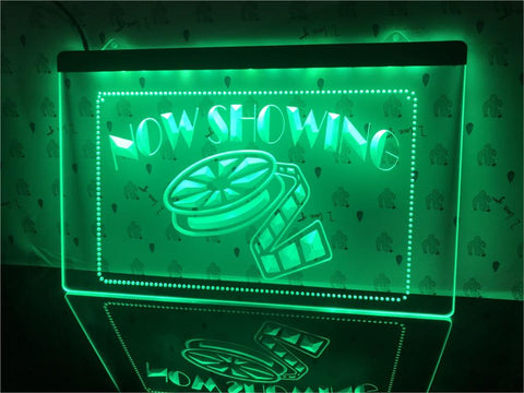 Image of Now Showing Movie Illuminated Sign